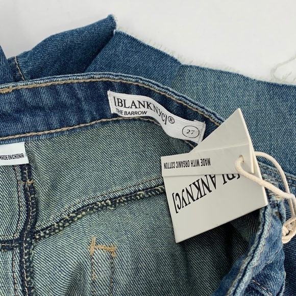BlankNYC Barrow Vintage high-rise denim jean shorts cut-off distressed new 27 - Picture 5 of 5